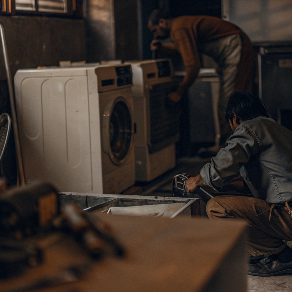 Vakkundige technicus repareert huishoudelijk apparaat